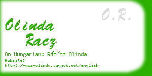 olinda racz business card